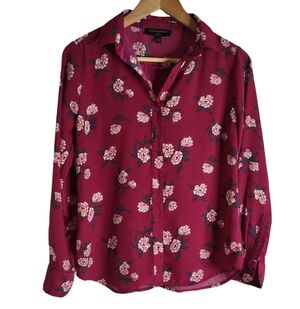 Floral Burgundy Women's Top